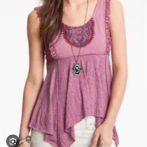 NWOT Free people embroidered tank top